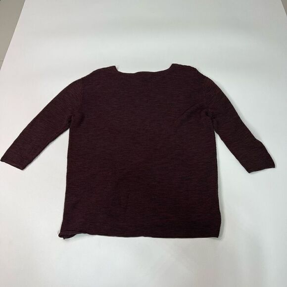 Aritzia Wilfred Sweaters Womens Medium Blanchard Sweater Burgundy Linen Blend - Picture 7 of 9